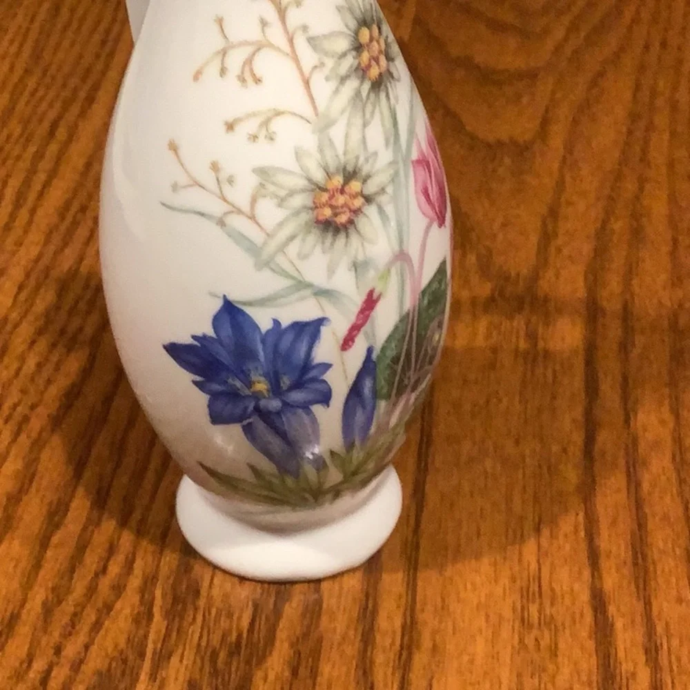 Vintage Altenkunstadt Bavaria  White Pitcher /Vase with Floral Design